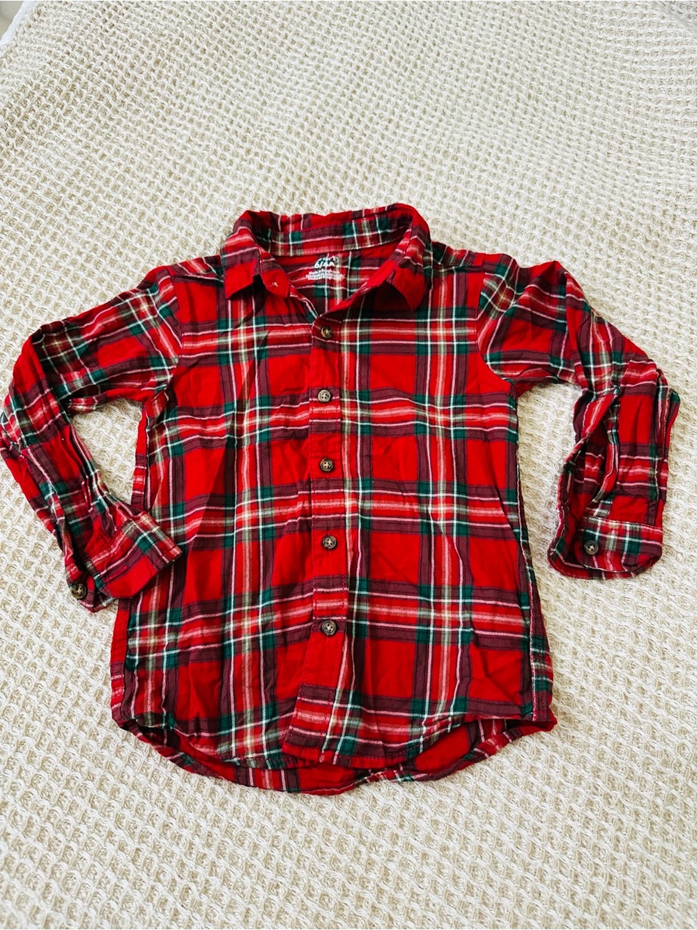 Carter's Red Plaid Button-Down Shirt for Kids
